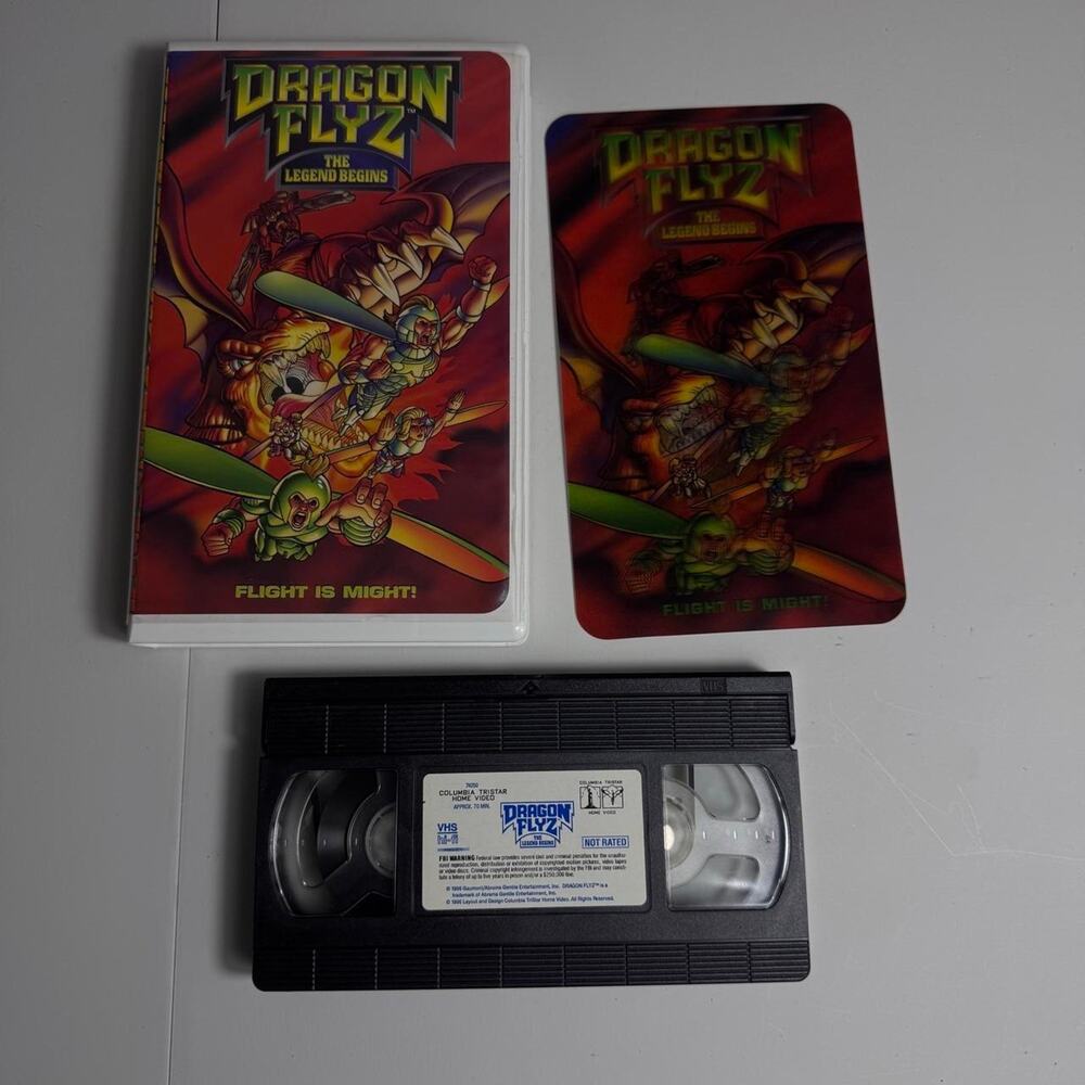 Dragon Flyz: The Legend Begins VHS (1996) Lenticular 3D Cover Columbia TriStar